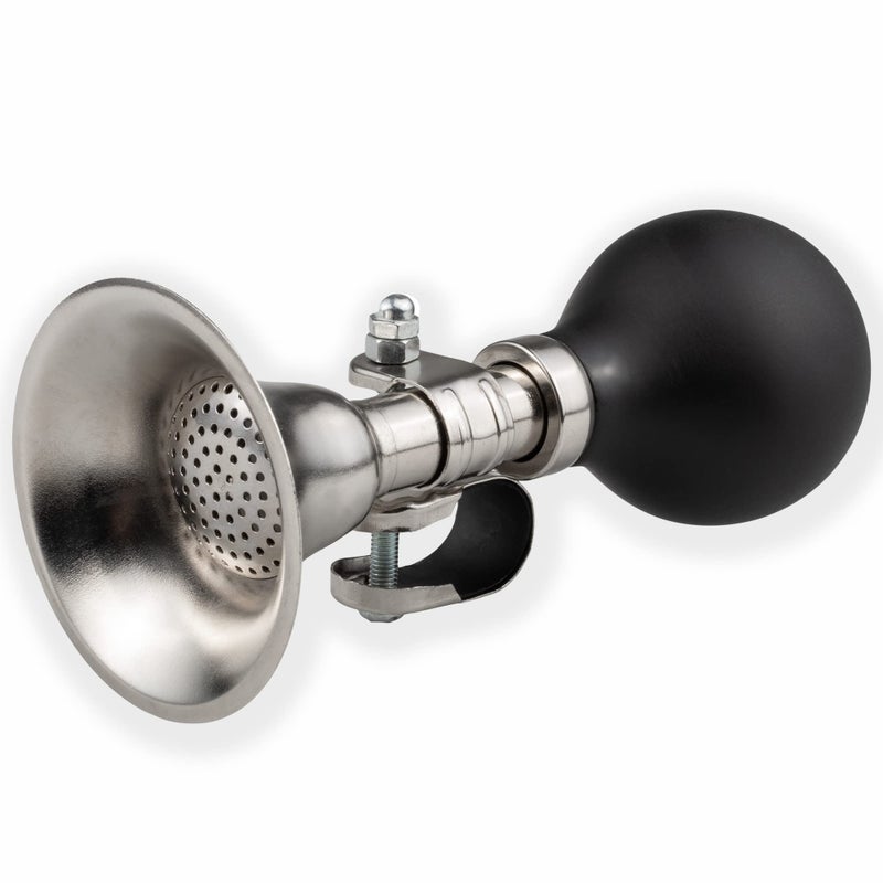 Schwinn Classic Retro Bike Horn for Adult and Kids Bike  Loud  Chrome  Stainless Steel Design  Weather Resistant  Universal Attachment to Most Bike Handlebars  Durable Bicycle Accessories - Image 1